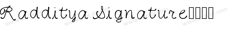 Radditya Signature字体转换